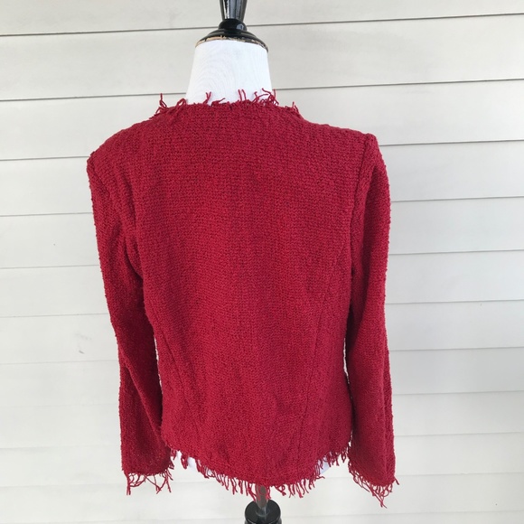 IRO Red Fringed Blazer - Picture 2 of 9